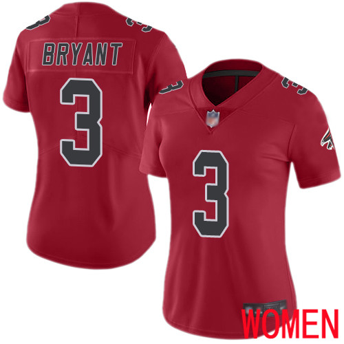 Atlanta Falcons Limited Red Women Matt Bryant Jersey NFL Football #3 Rush Vapor Untouchable->youth nfl jersey->Youth Jersey